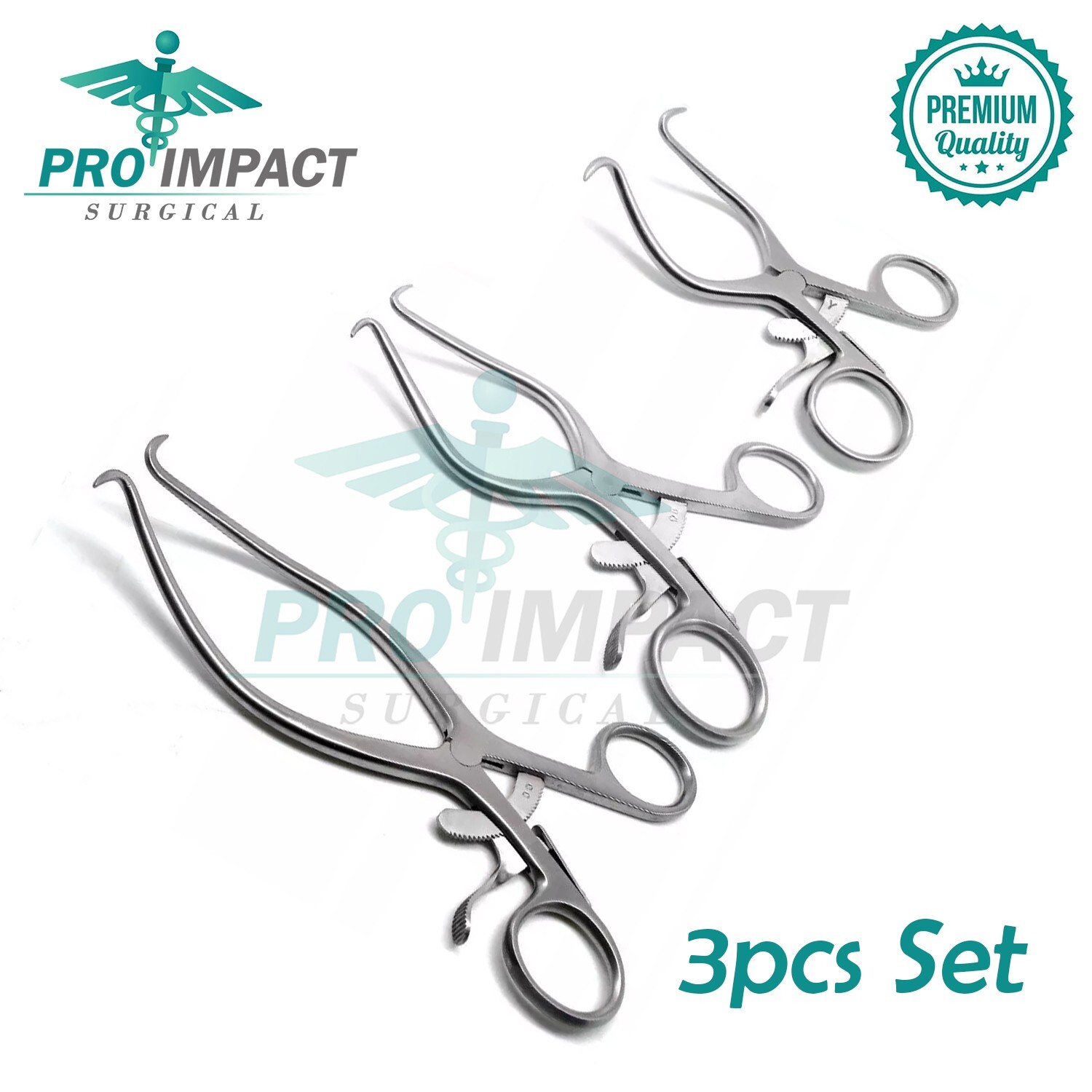 3 Pcs Surgical Gelpi Retractors Sharp Points Instruments