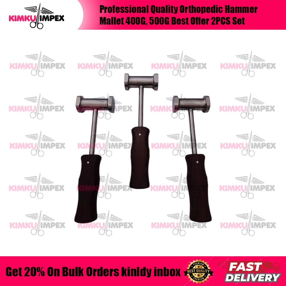 Professional Quality Orthopedic Hammer Mallet 400G, 500G Best Offer 2PCS Set