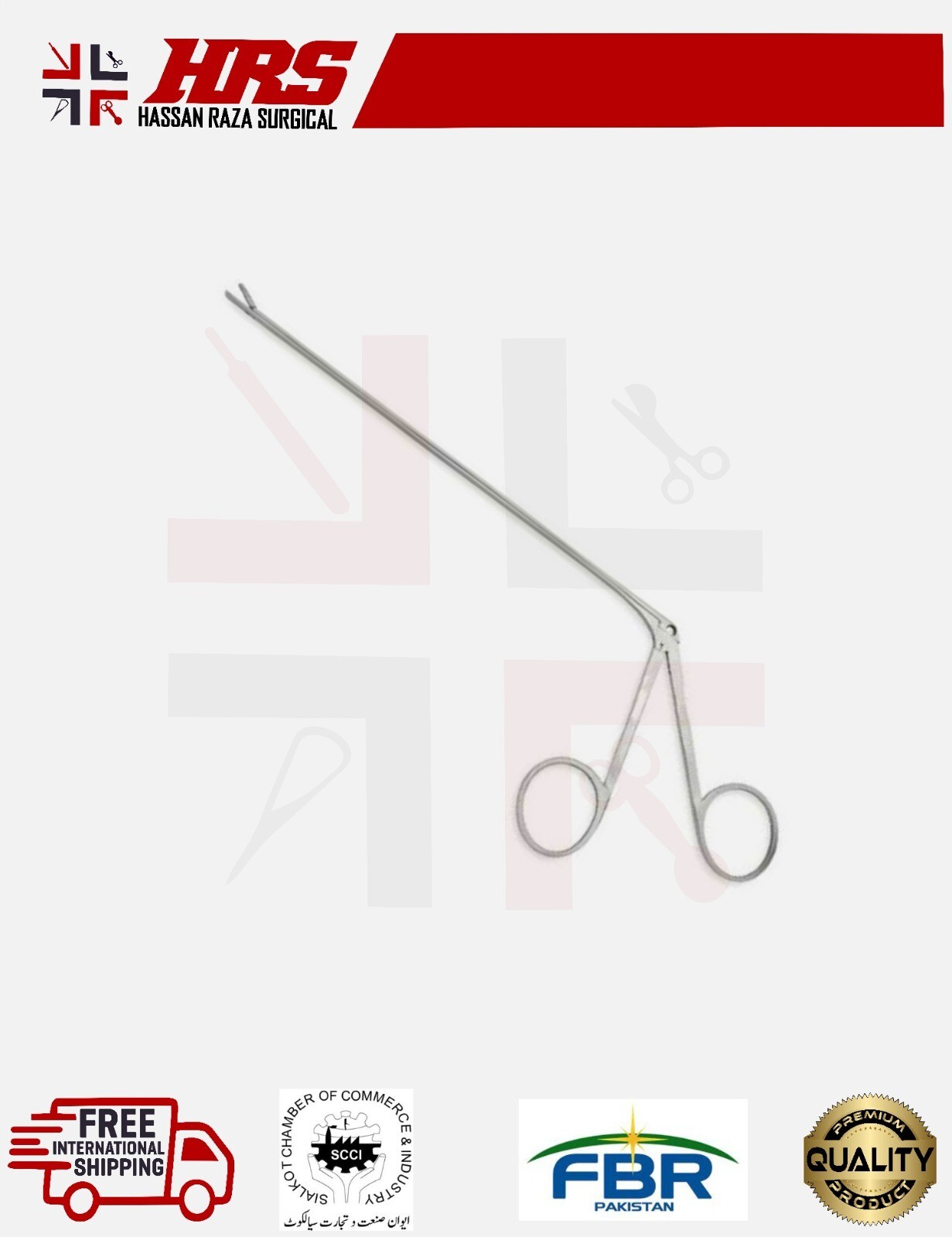 DECKER Micro Surgery Rongeur, 7″ Shaft, Straight, Cup Jaws, 2.0 x 6.0 mm Bite
