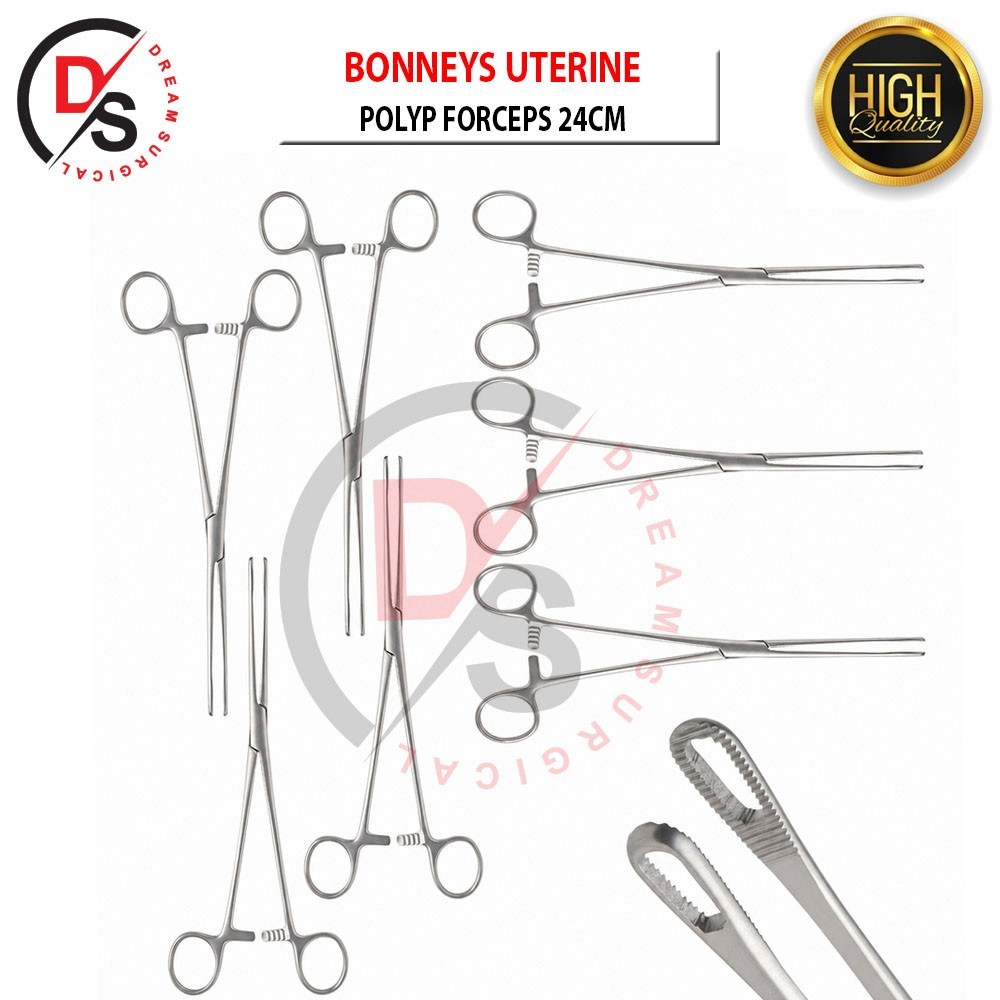 Bonneys Uterine Polyp Forceps 24 cm Gynecology Surgical Instrument Stainless