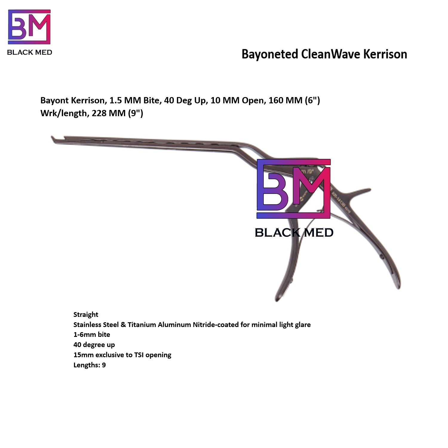 1.5mm Clean Wave Bayonet Kerrison Rongeur – Open Spine & Neurology Surgrery