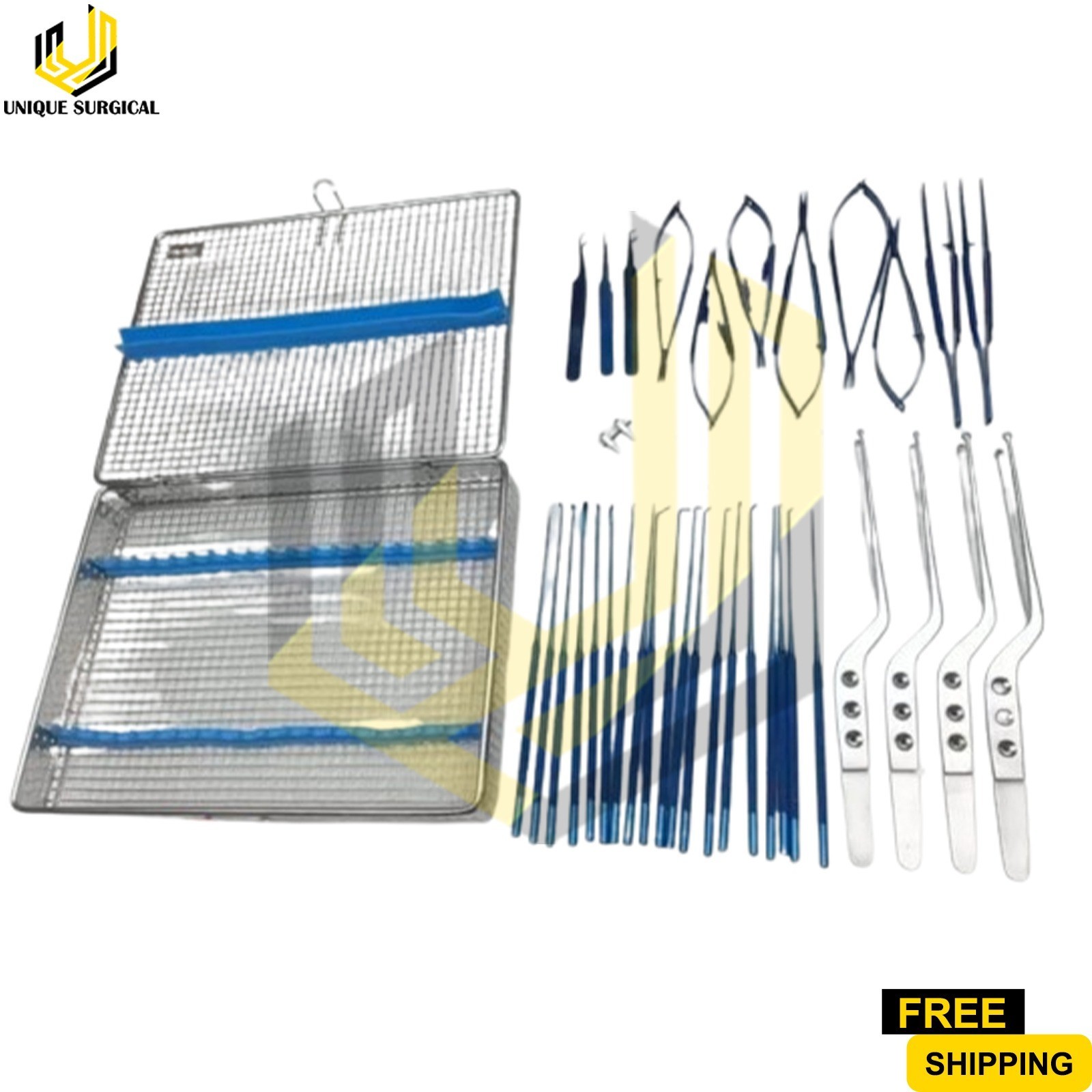 Micro surgery instruments set Neuro Surgical Titanium coated Instruments