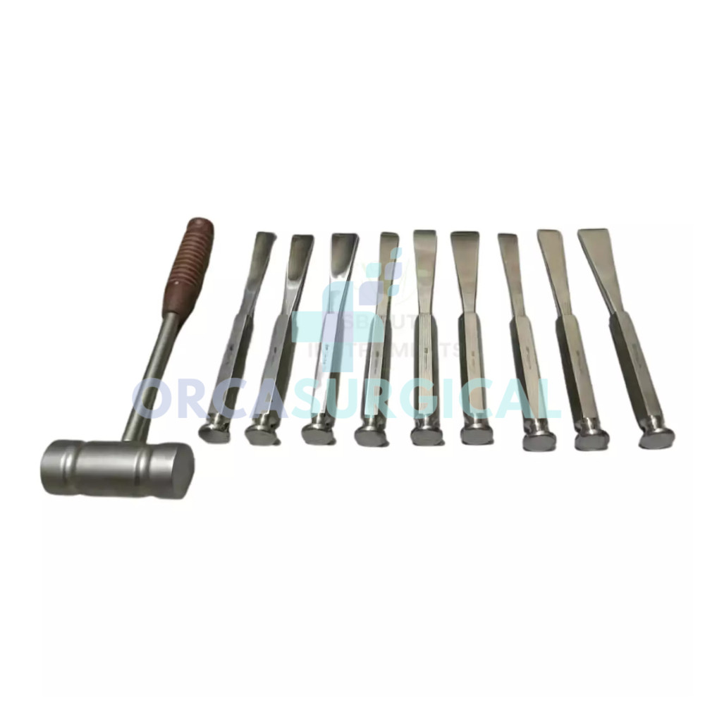 Stille Osteotome Bone Chisel & hammer Fiber Handle Orthopedic Instruments