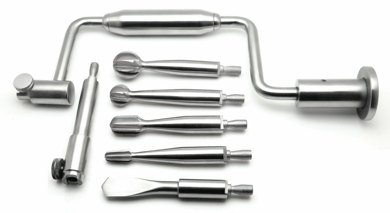 Hudson Brace Hand Drill Set 7 PCS With Box Surgical Orthopedic Instruments A+