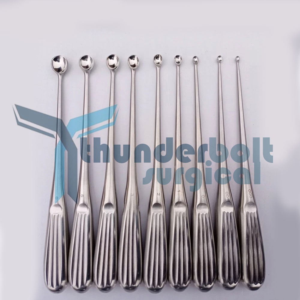 Volkmann Bone Curette Set of 9 Pieces Orthopedic Surgical Instruments