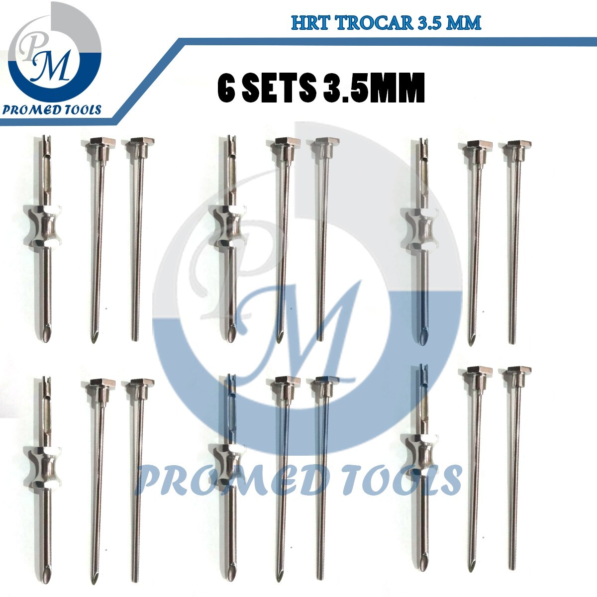 HRT Trocars 6 Sets 3.5 mm & 4.5mm Hormone Replacement Pellet Insertion Kit