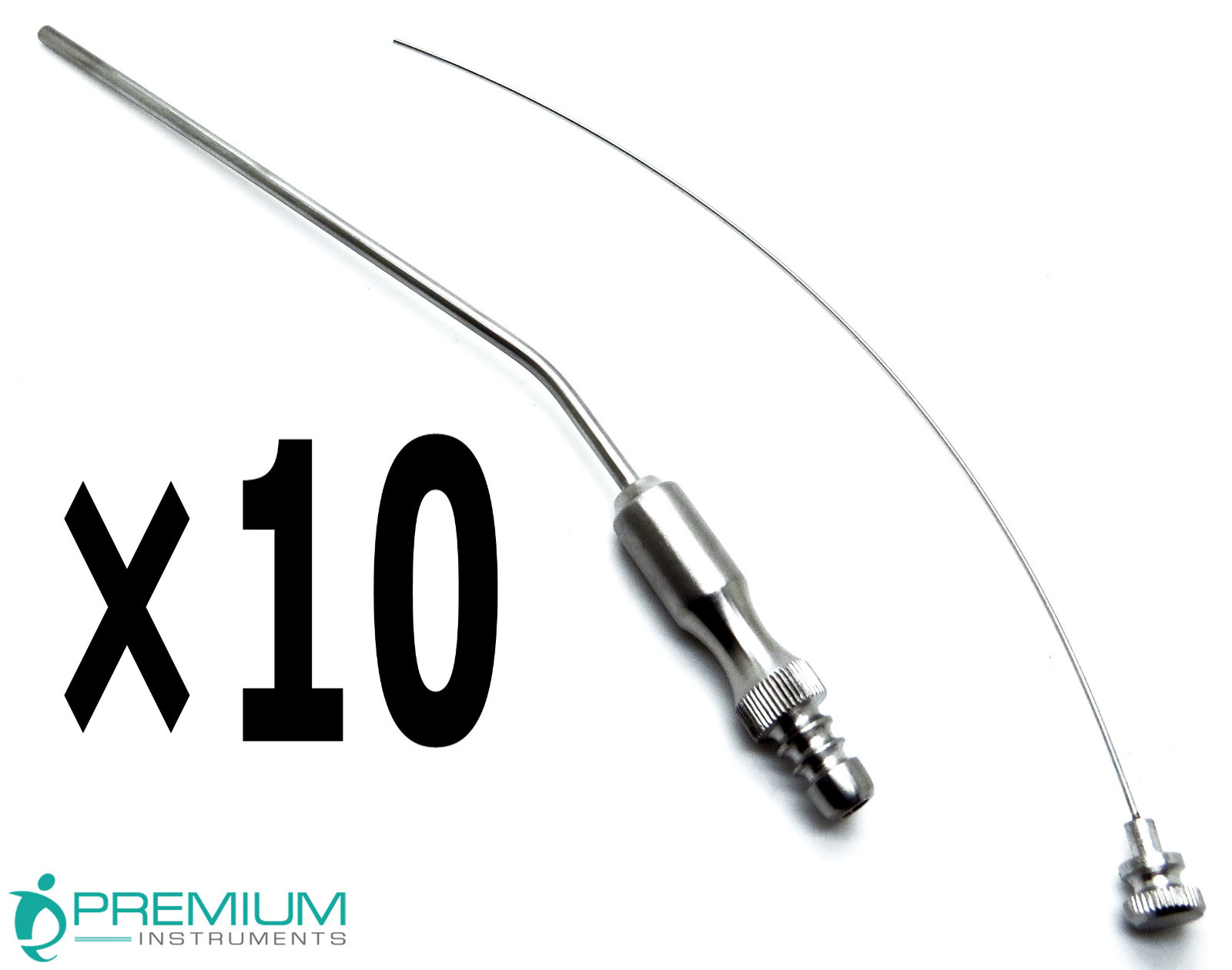 10× Frazier Suction Surgical Tubes No. 10 (3.33mm) 7.6″ Diagnostic Instruments