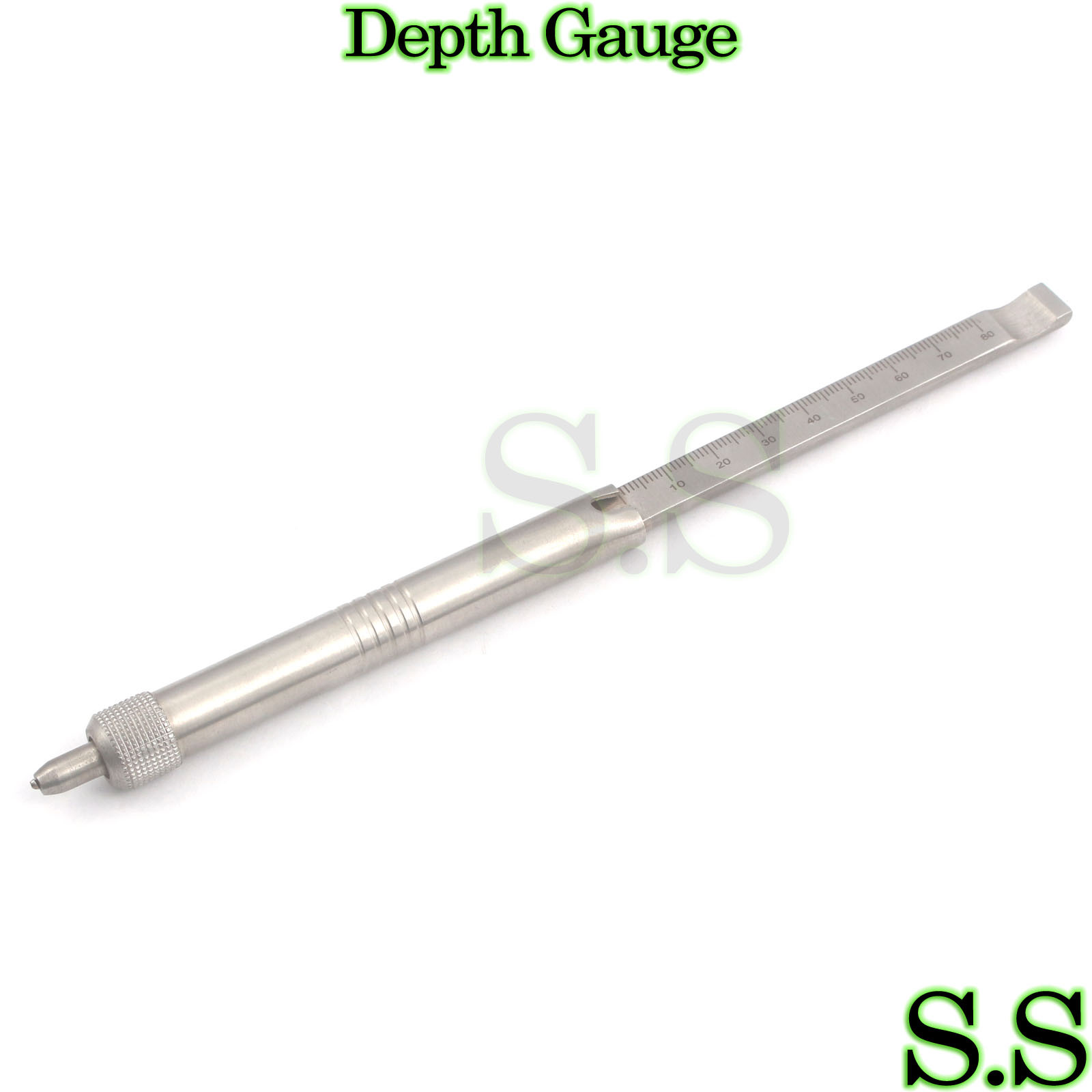 Depth Gauge 0mm to 80mm Surgical orthopedic Instruments