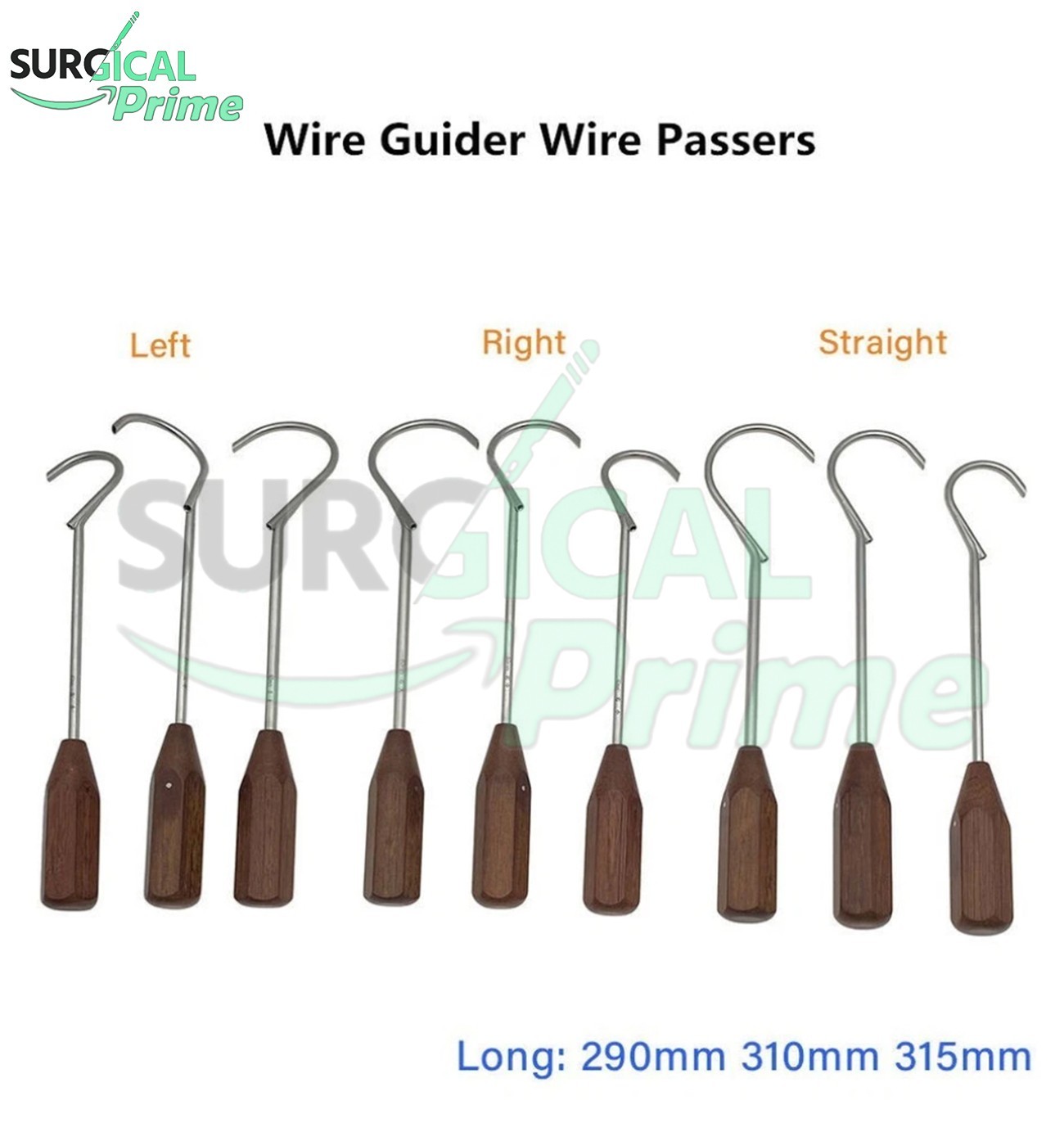 9-Pcs Bone Drill Sleeve Wire Guider Wire Passers Stainless Steel Orthopedic