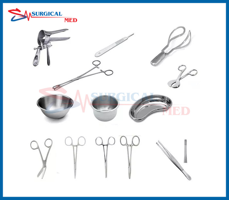 Basic Delivery Set Gynecology Surgical Instruments Set Medical Cesarean Section