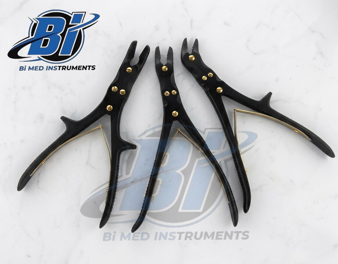 Ruskin Bone Leksell Stille Rongeurs Forceps Gouge Surgical Instruments 3 Pcs Set