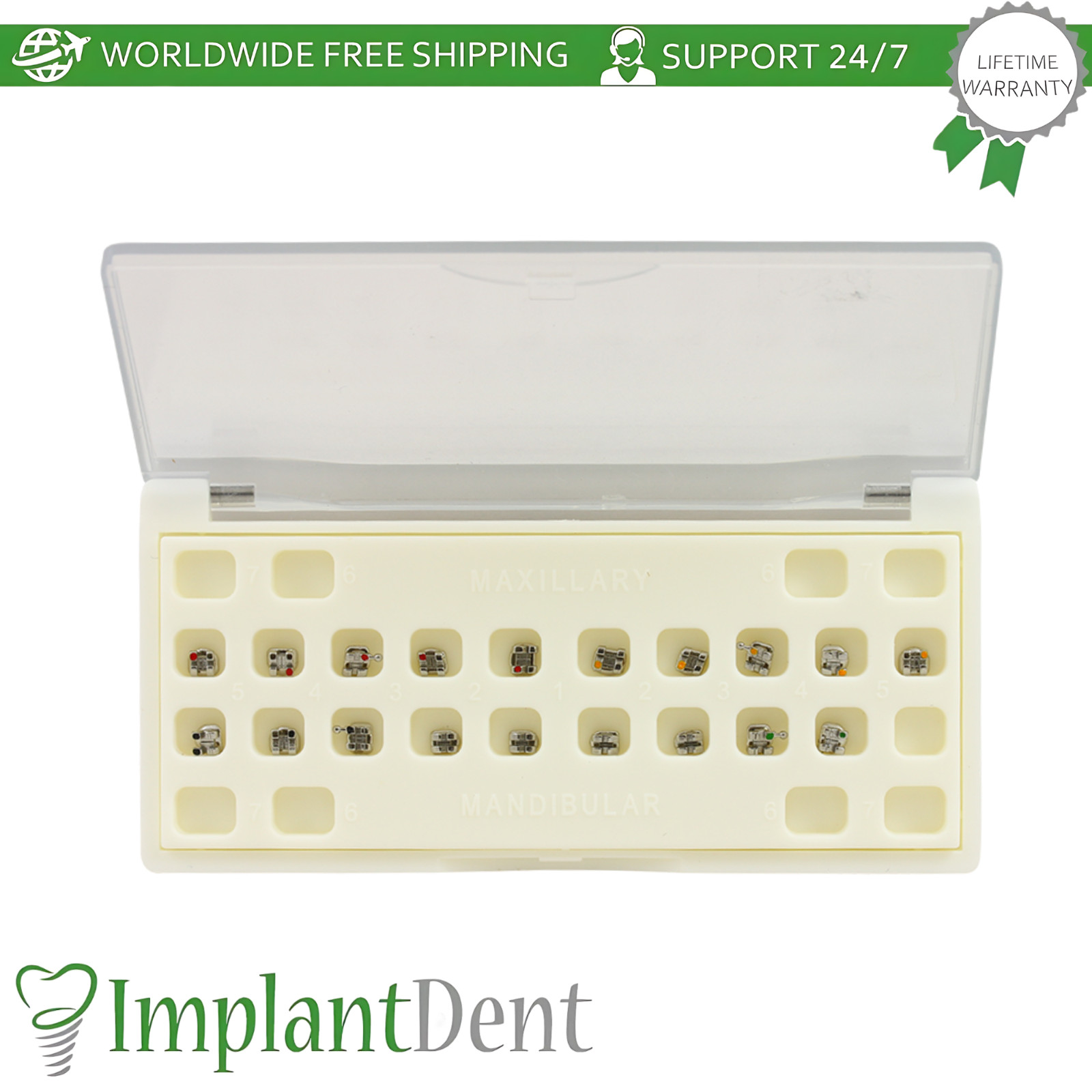MBT Dental System Mini Metal Brackets 0rthodontic Kit Crowded Teeth Correction