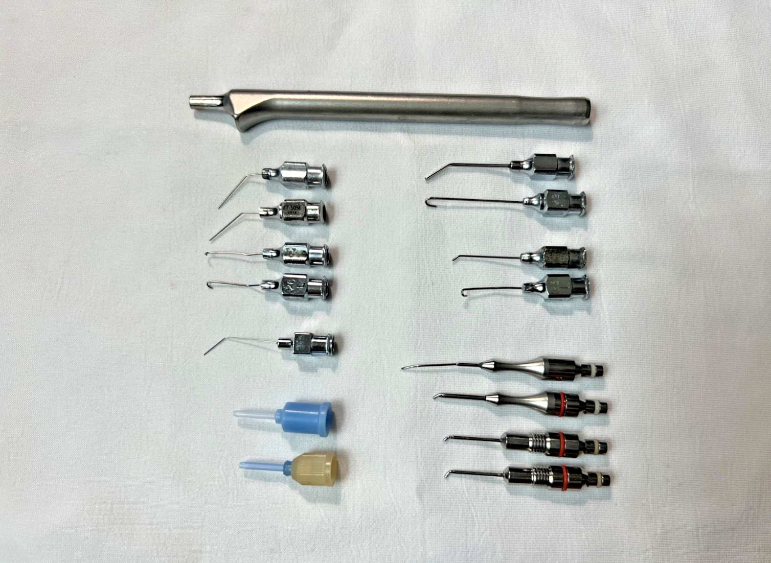 Set Of 16 Ophthalmic Irrigation/Aspiration Handpiece, Gauges & Accessories