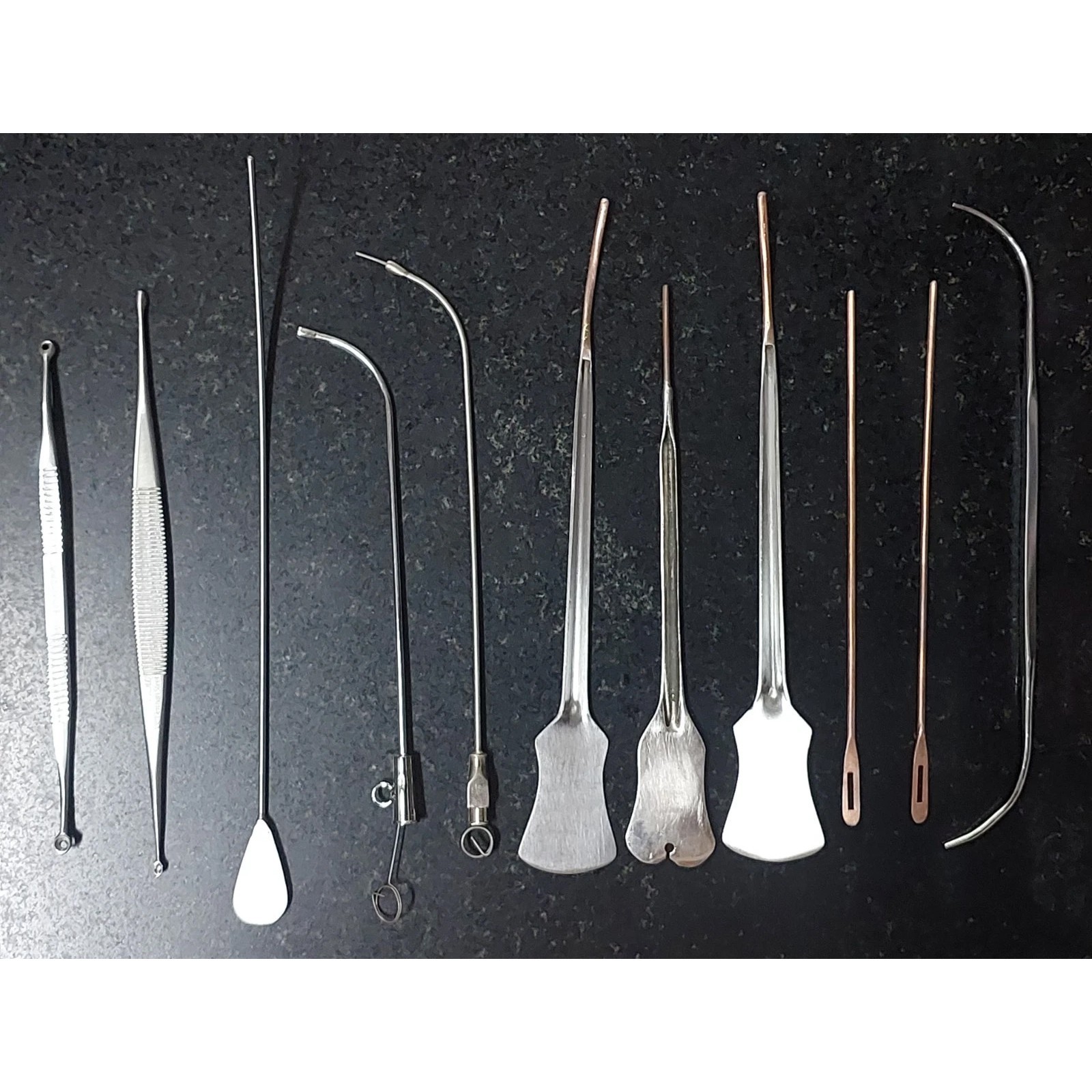 Fistula Probe Set Stainless Steel Copper Malleable Tip for Fistula Surgery 11 pc