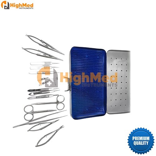Micro Hand Surgery Instruments Kit Microvascular Clamp Surgical Suture Kit 17Pcs