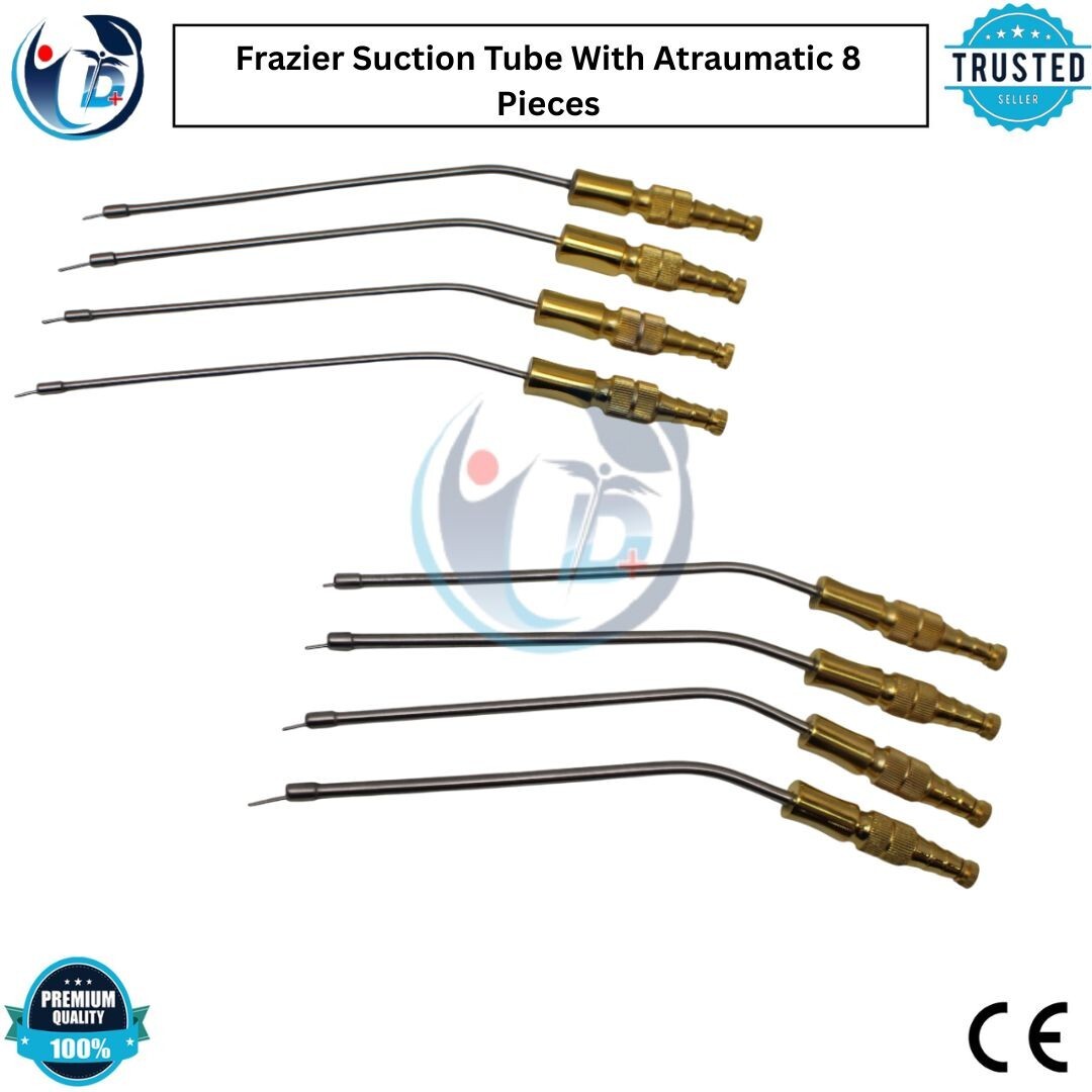 Frazier Suction Tube With Atraumatic Tip Surgical Instruments Set of 8 Pieces