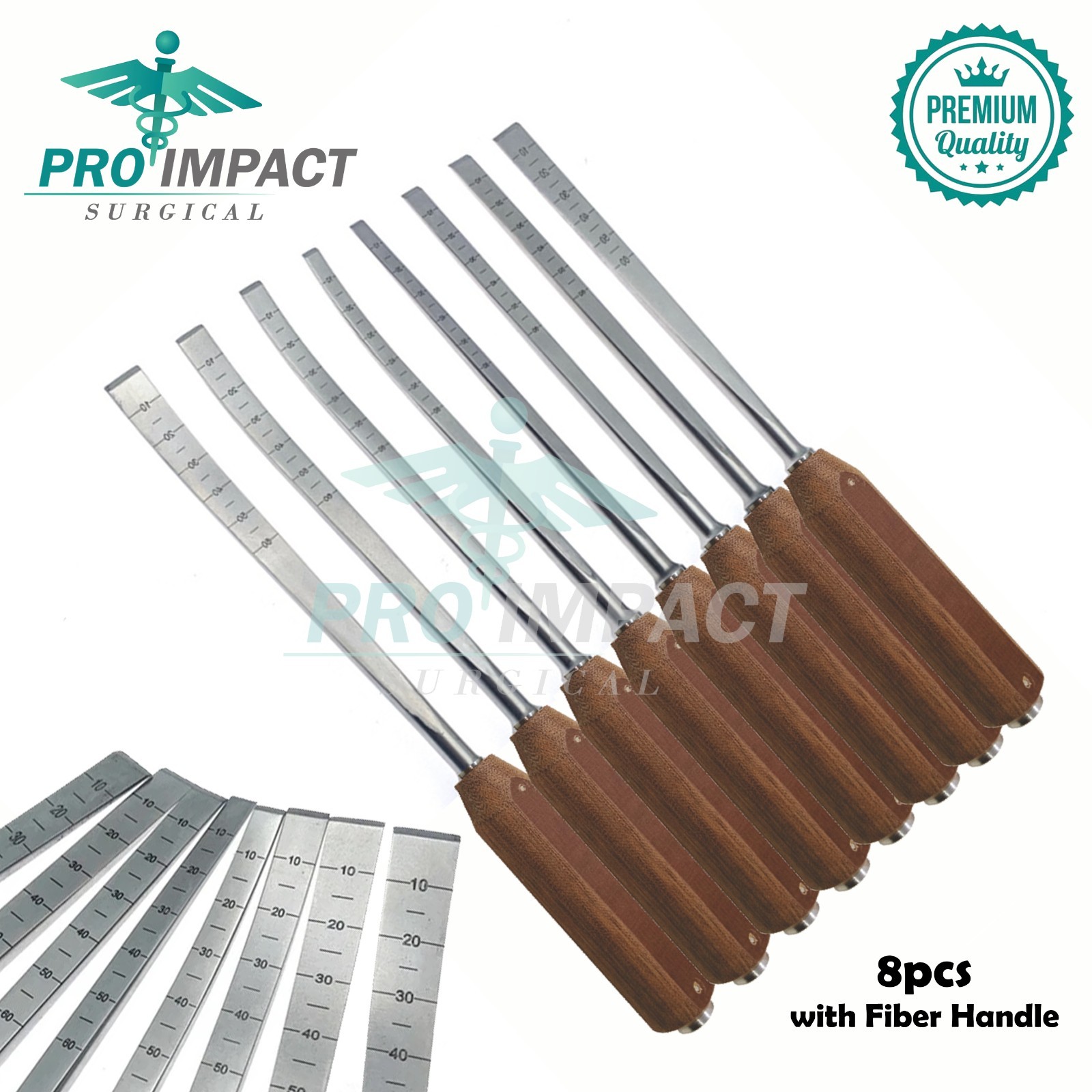 Orthopedics Osteotomes Bone Osteotomes straight curved Veterinary 8 Pcs Set