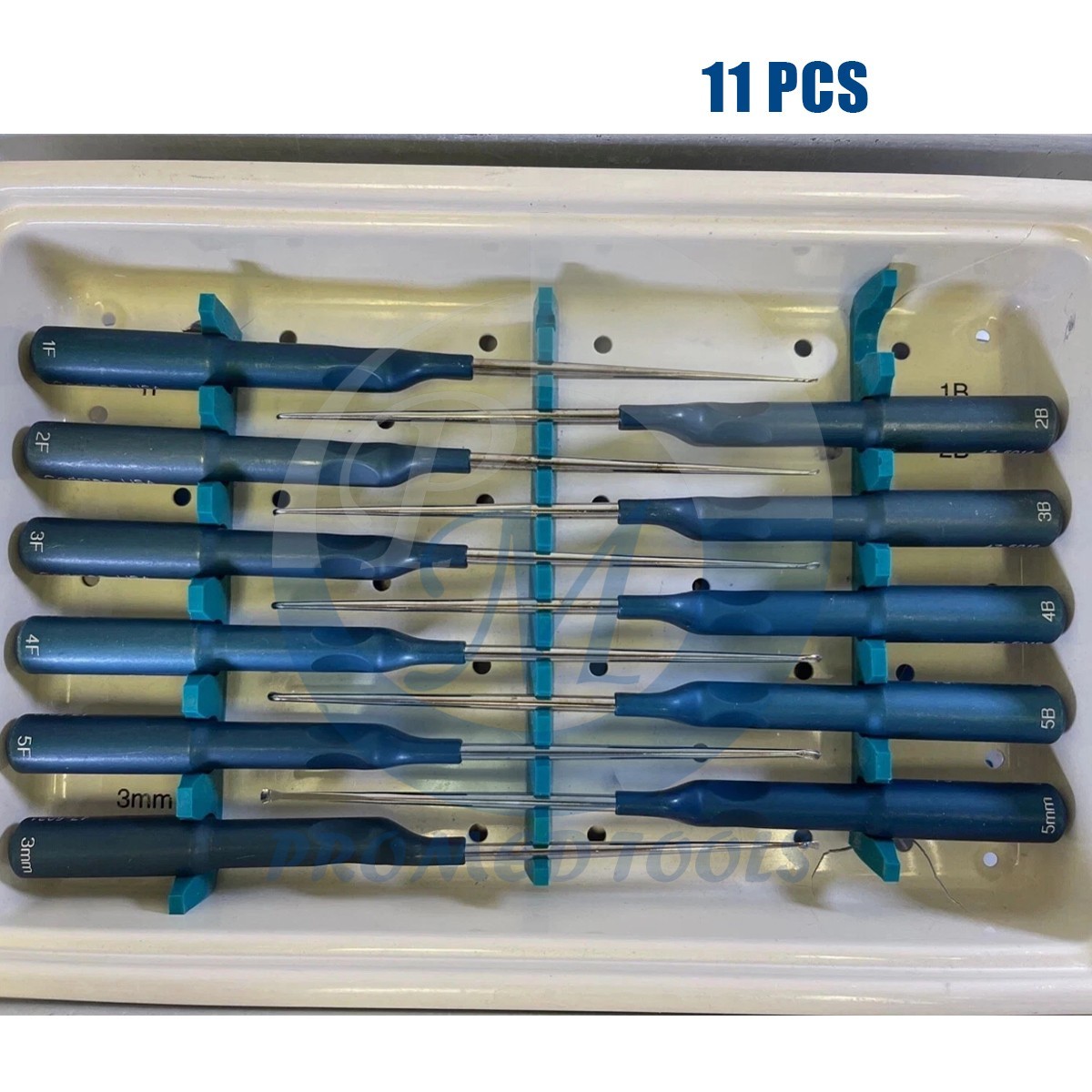 Set of 11 Codman MicroSect Curettes MIS Spine Curettes Cervical Neuro Orthopedic