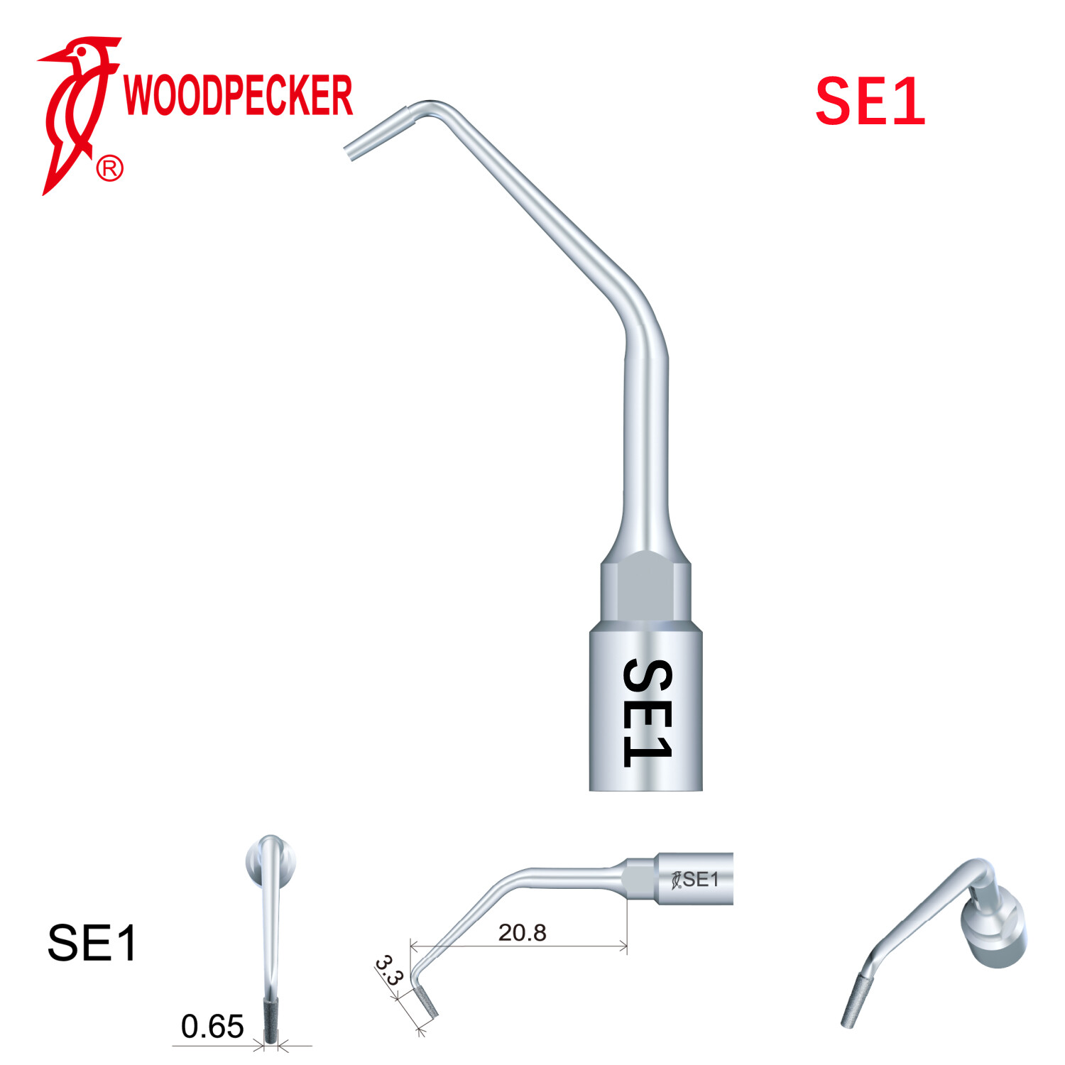 Woodpecker Piezo Endodontics Surgery Tips SE1 for Surgic Smart & AI Surgery