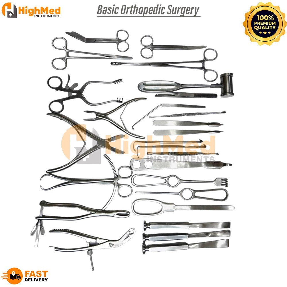 Basic Orthopedic Surgery Kit German Stainless Steel Surgical Instrument Set 25Pc