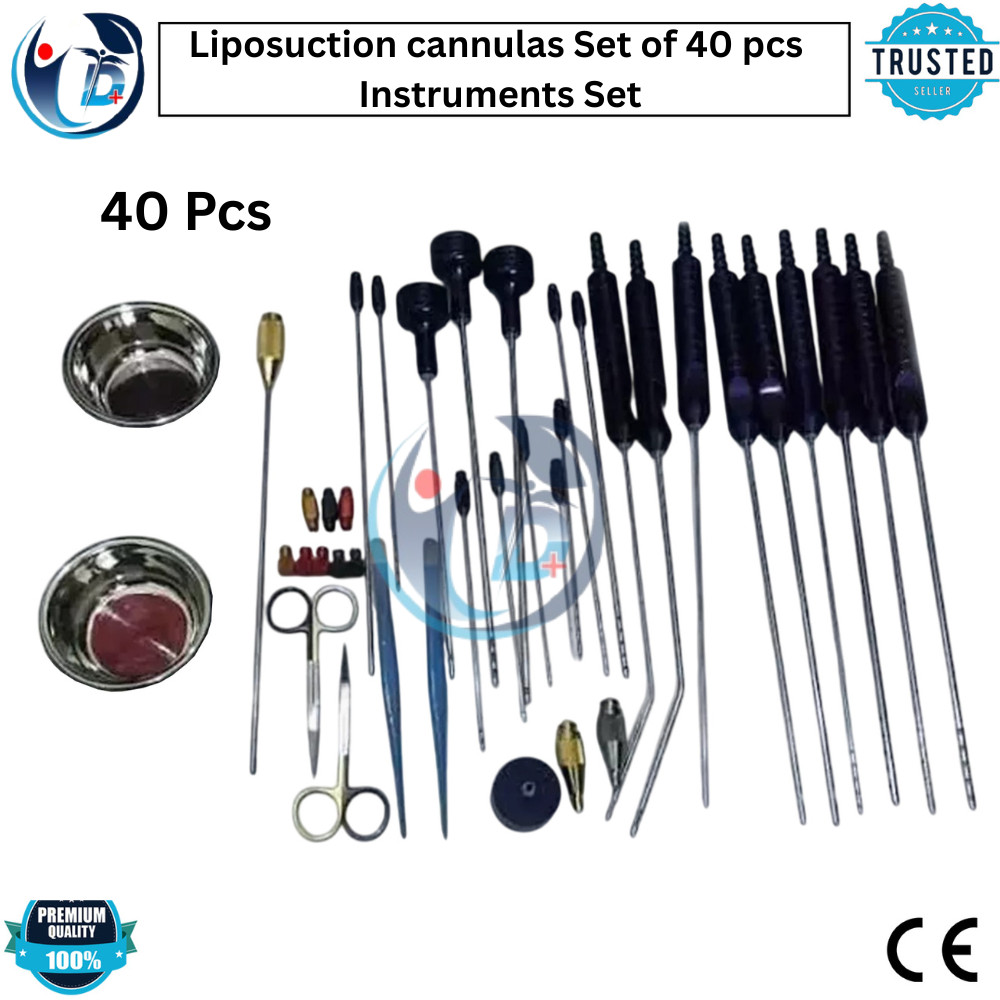 Liposuction cannulas Set of 40 pcs Surgical Instruments Set