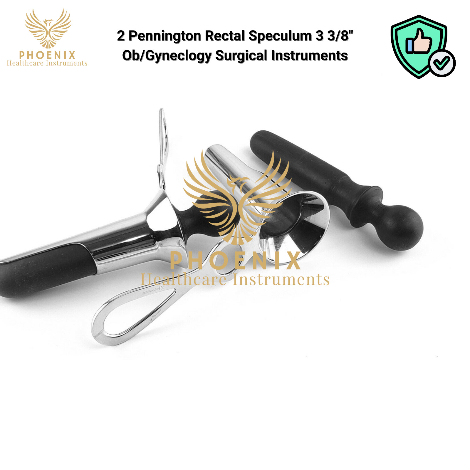 2 Pennington Rectal Speculum 3 3/8″ Ob/Gynecology Surgical Instruments