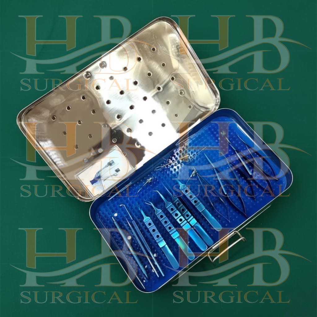Eye Cataract Titanium Coated Set 21 PCS Ophthalmic Surgical Instruments Box Set