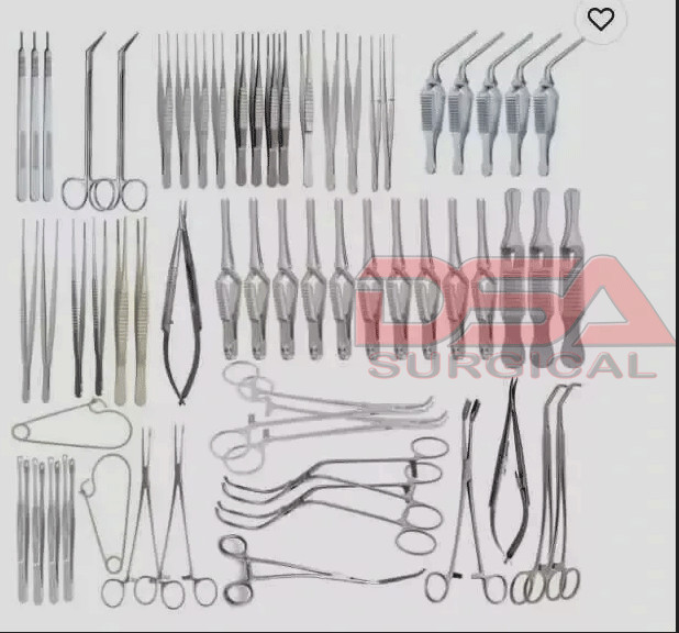 Set of 61 Pcs Major Vascular Surgery Specialty Surgical Instruments Set