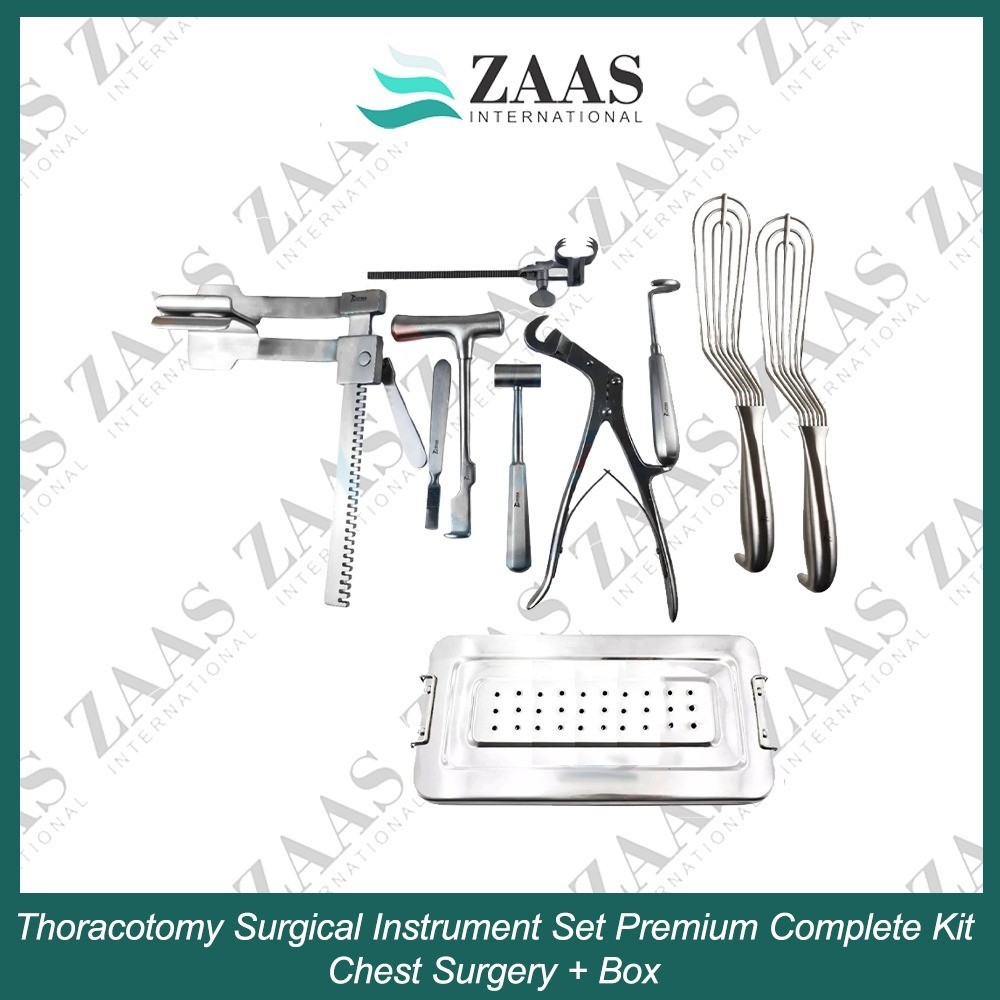 Thoracotomy Surgical Instrument Set Premium Complete Kit Chest Surgery + Box