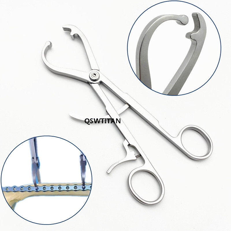 Self-locking plate holding forceps bone holding Pliers serrated jaw soft ratchet