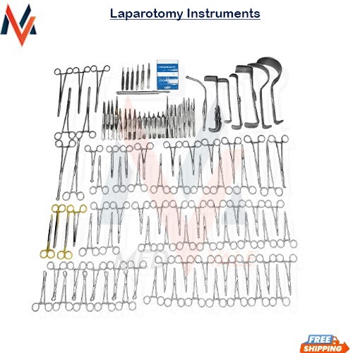 New 108-Pcs Set Laparotomy Instruments MedicalSurgical Abdominal Surgery Kit
