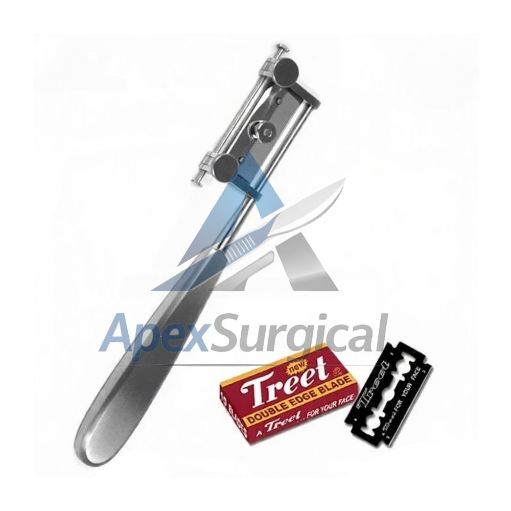 Silvers Skin Graft Knife Handle Dermatome with 1 PC Blade Surgical Instruments