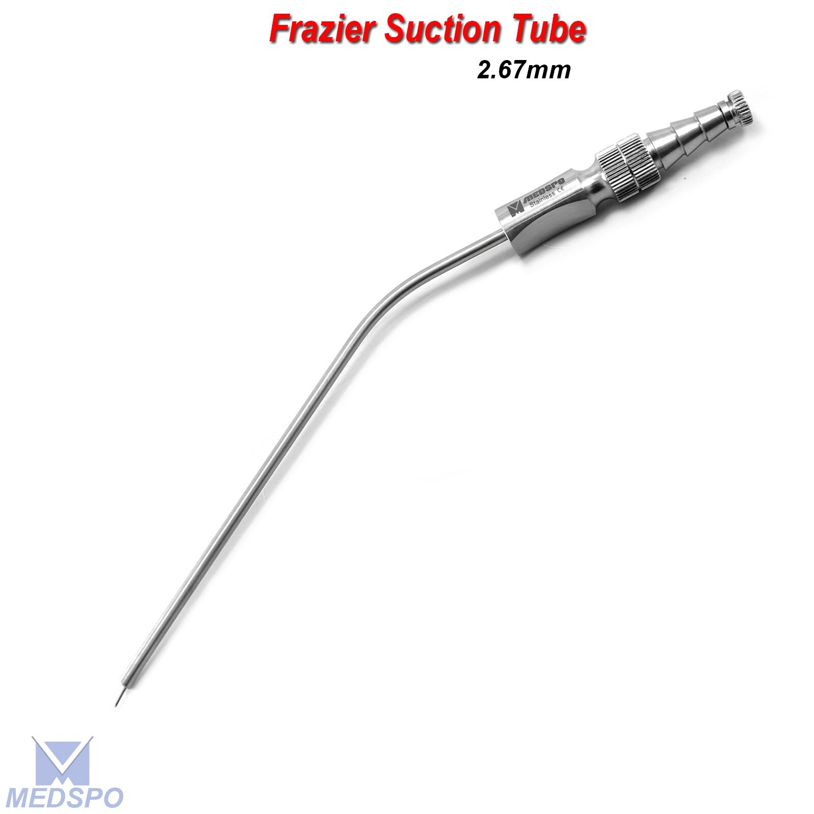 Medical Diagnostic Frazier Suction Tube 2.67mm Neuro Surgical ENT Instruments