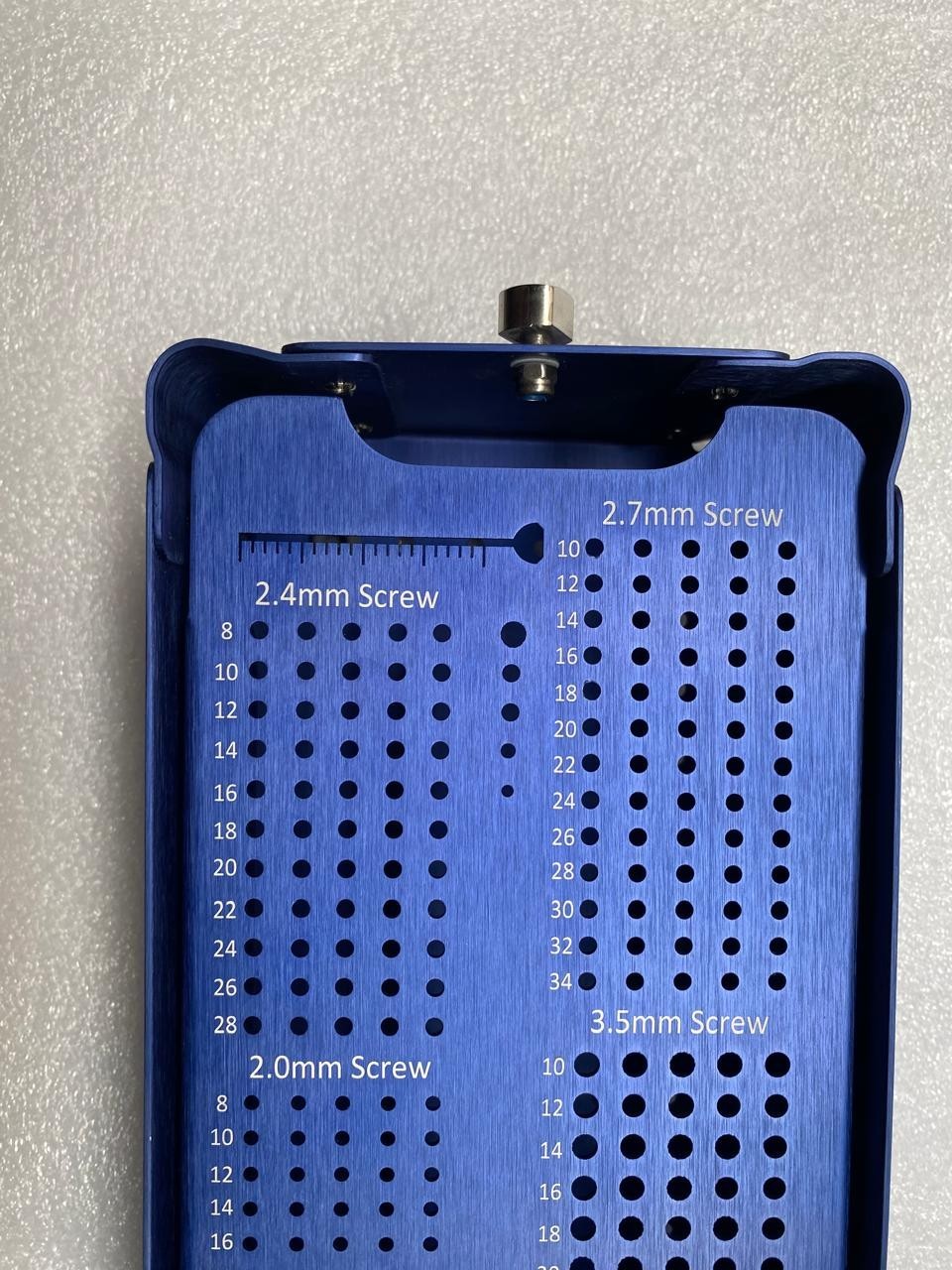 Empty Bone Screw Storage Box – 1 Pc | Orthopedic Surgical Aluminum Case