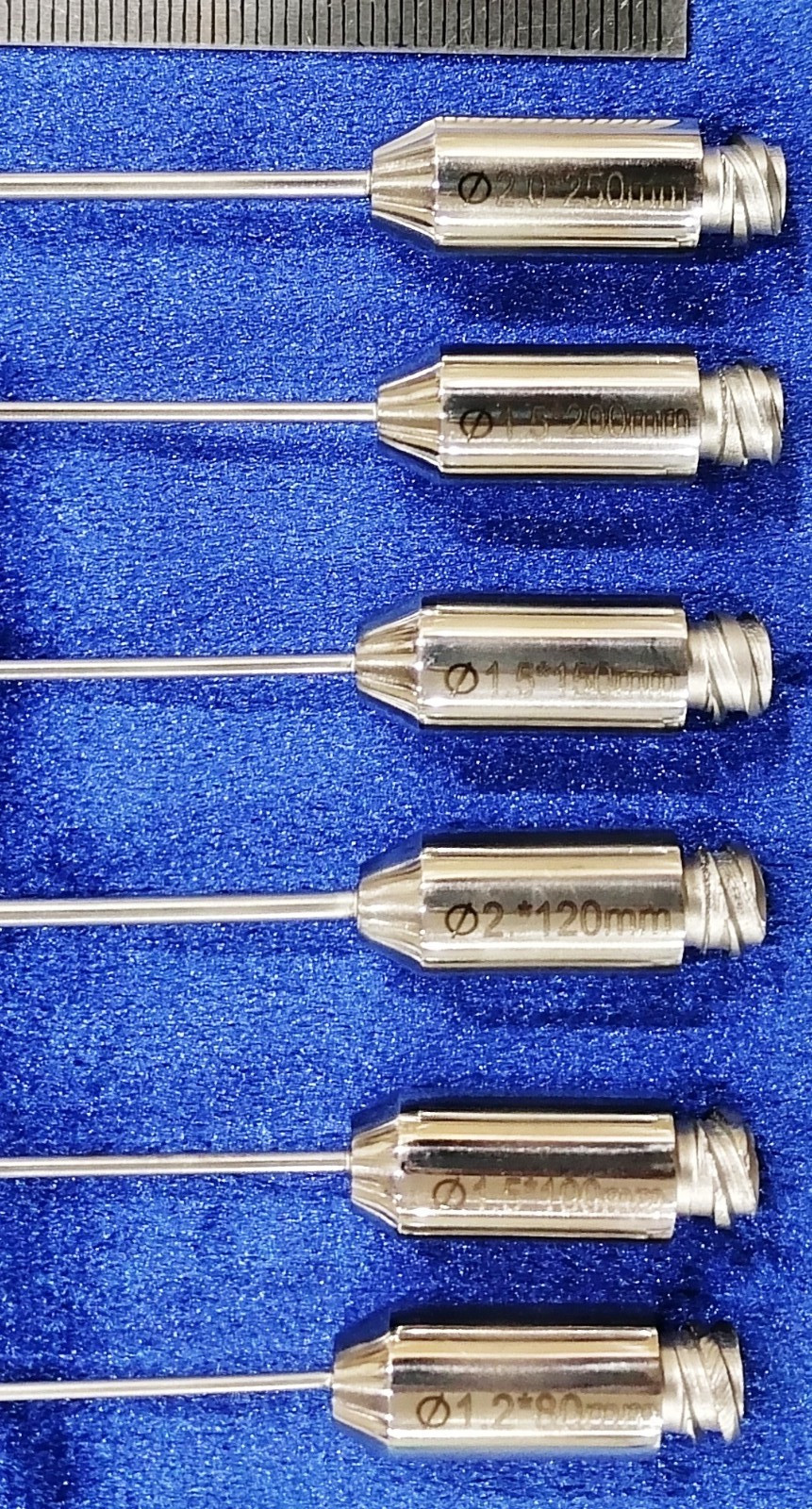 SS Non-Magneti Fat Grafting Liposuction Luer Lock Cannulas for Micro Area 6P Set
