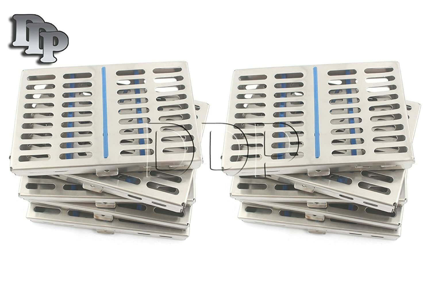 10 DENTAL SURGICAL AUTOCLAVE STERILIZATION CASSETTE BOX FOR 10 INSTRUMENT GERMAN