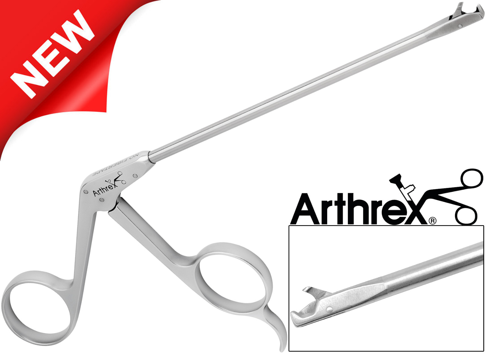Arthrex AR-11794L Open Ended Left Notch Arthroscope Suture Cutter 2.5-5.5mm 6.25