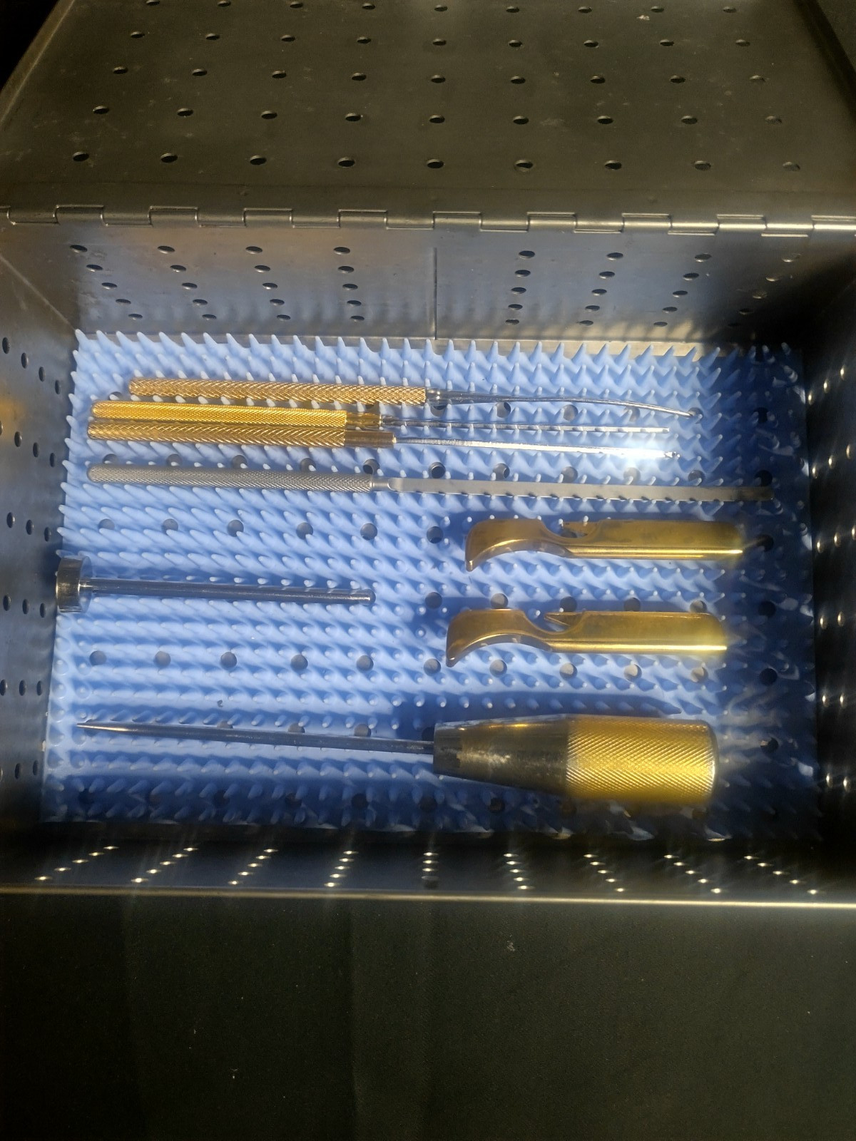 Instratek 3010 Endoscopic Plantar Fasciotomy Set 6-Pc Metal Case Used *READ DESC