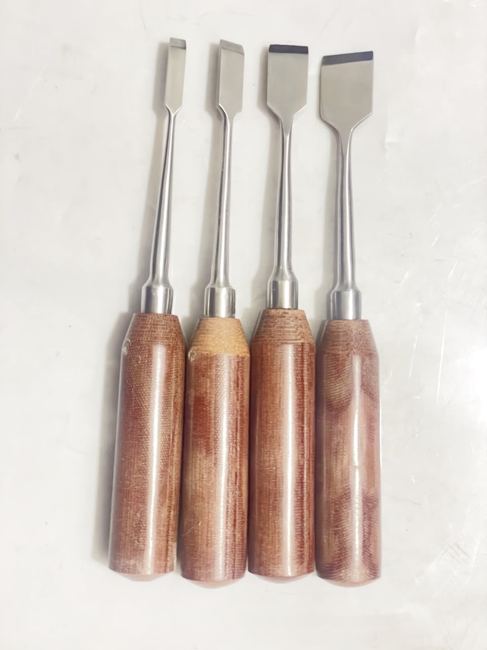 4 Pcs Bone Osteotome Chisel Set Fiber Handle Orthopedic Surgical Instruments