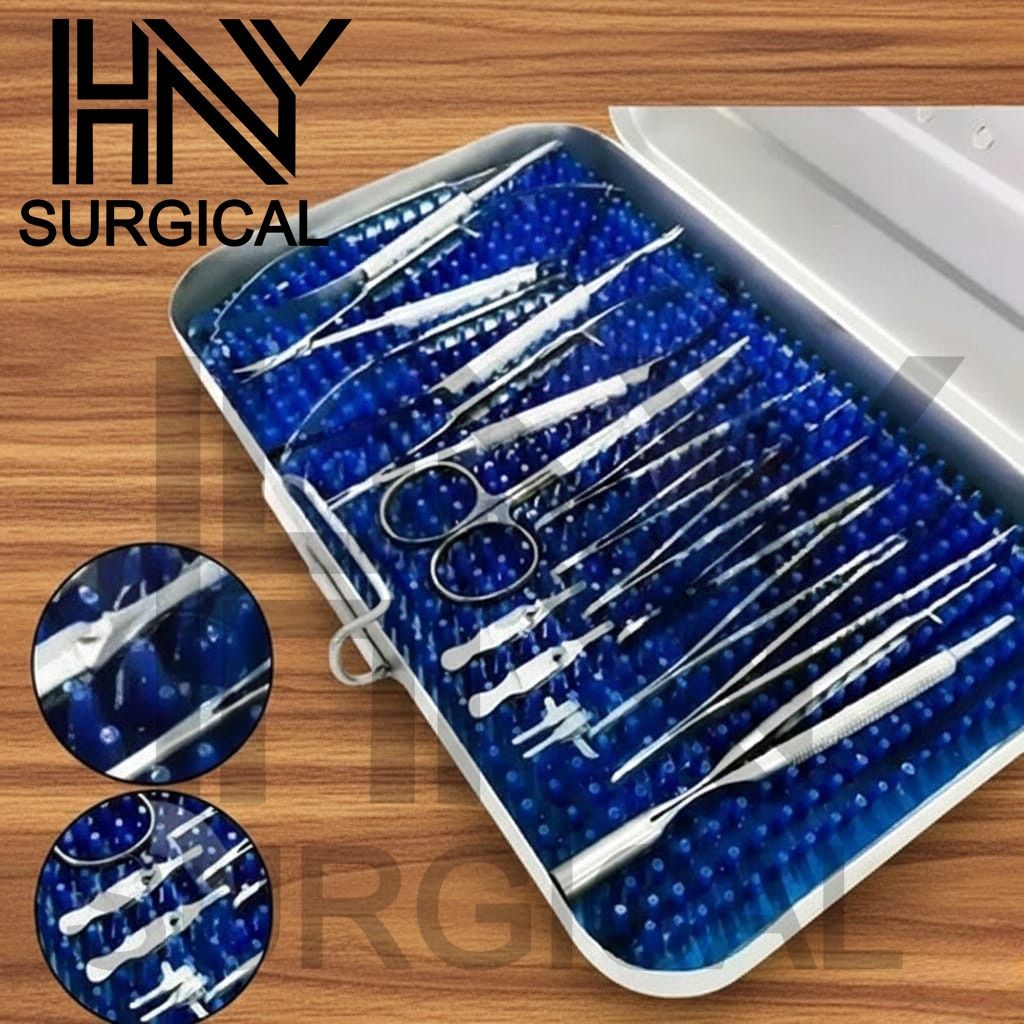 Basic Hand Surgery Set of Micro Surgical Instruments With case