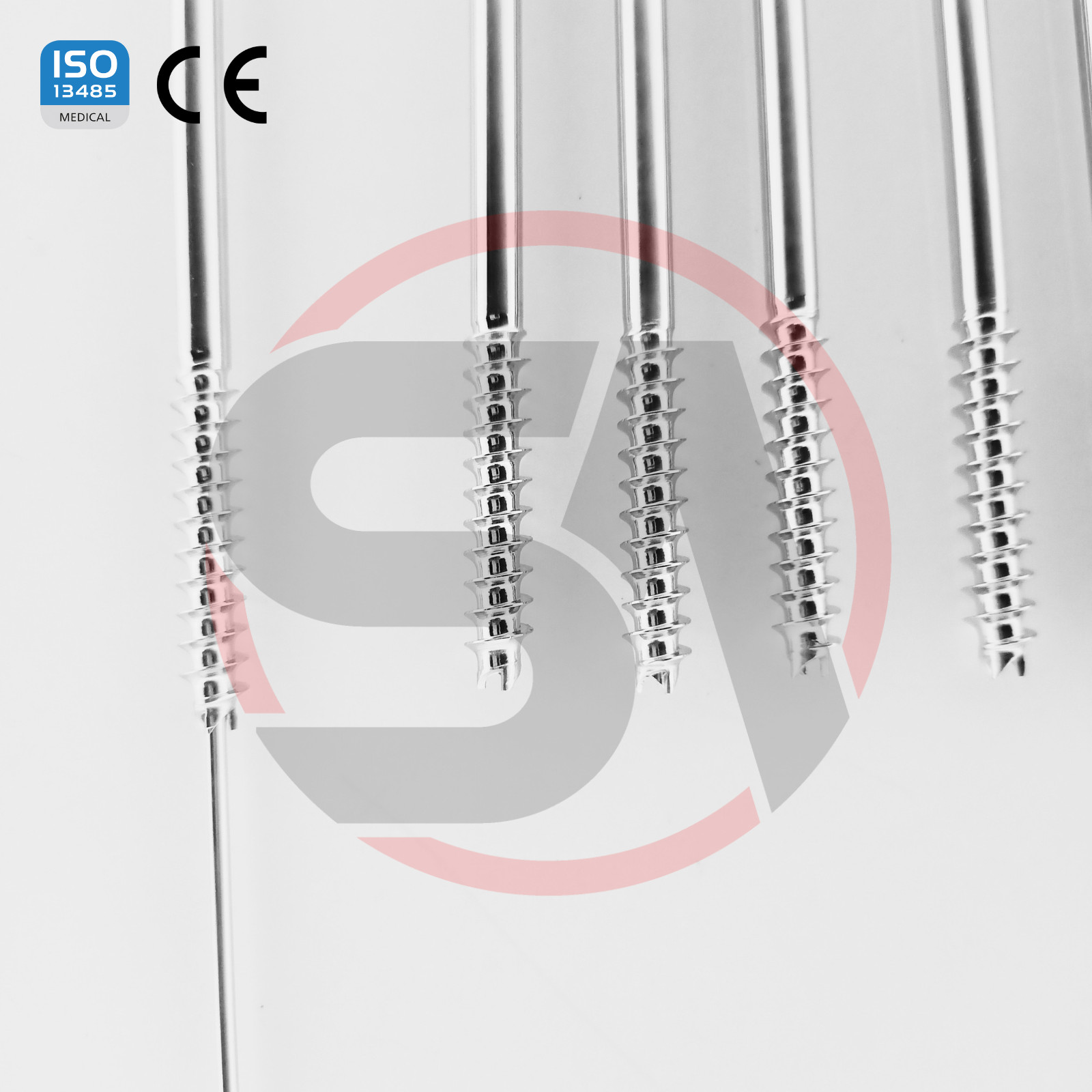 4.0mm Cannulated Cancellous Screws Set 32 Thread 20 – 60mm Length SS 71 Pcs O.R.