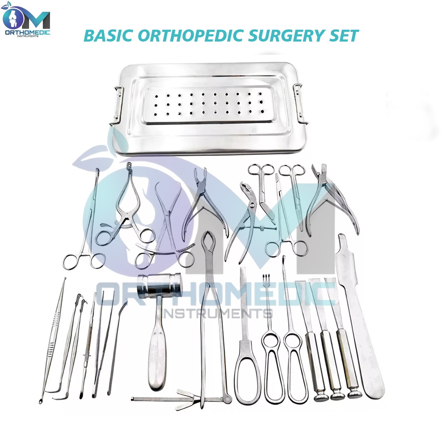 Basic Orthopedic Surgery Set of Surgical Instruments 25 pcs With Box