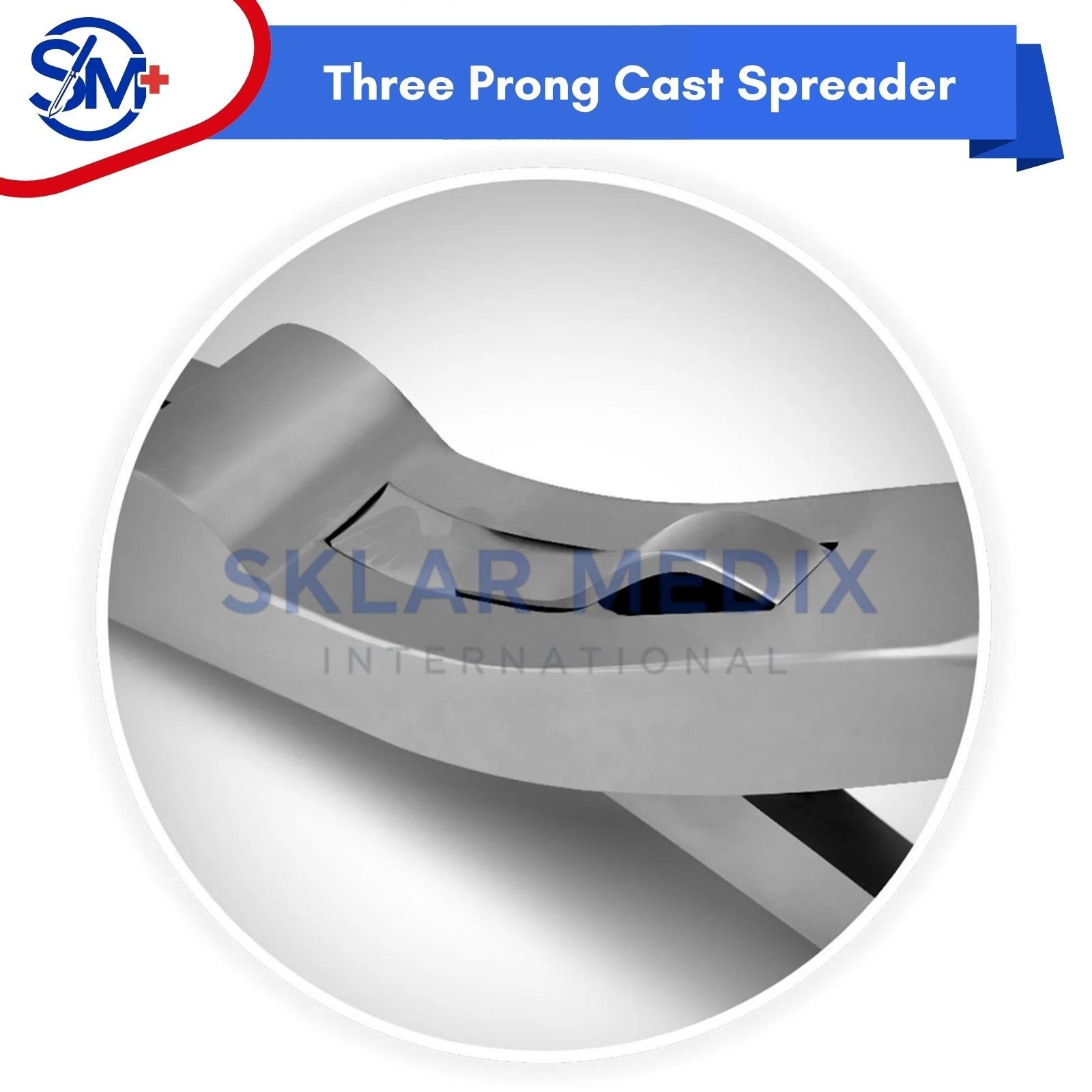 Three Prong Cast Spreader 9″ Spring Action Serrated Jaws
