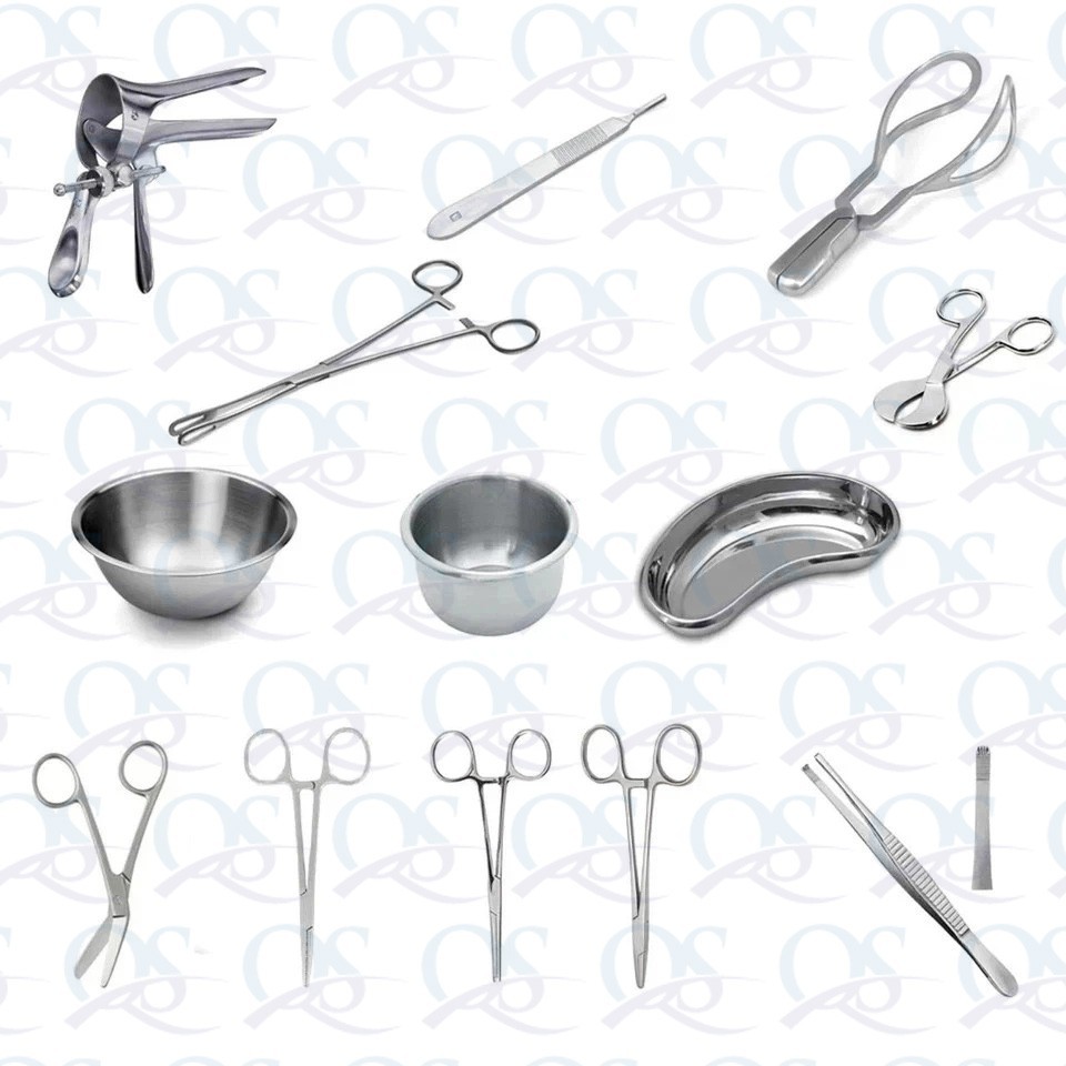 BASIC Delivery set Surgical Intsruments gynecology physiology surgery set 17Pcs