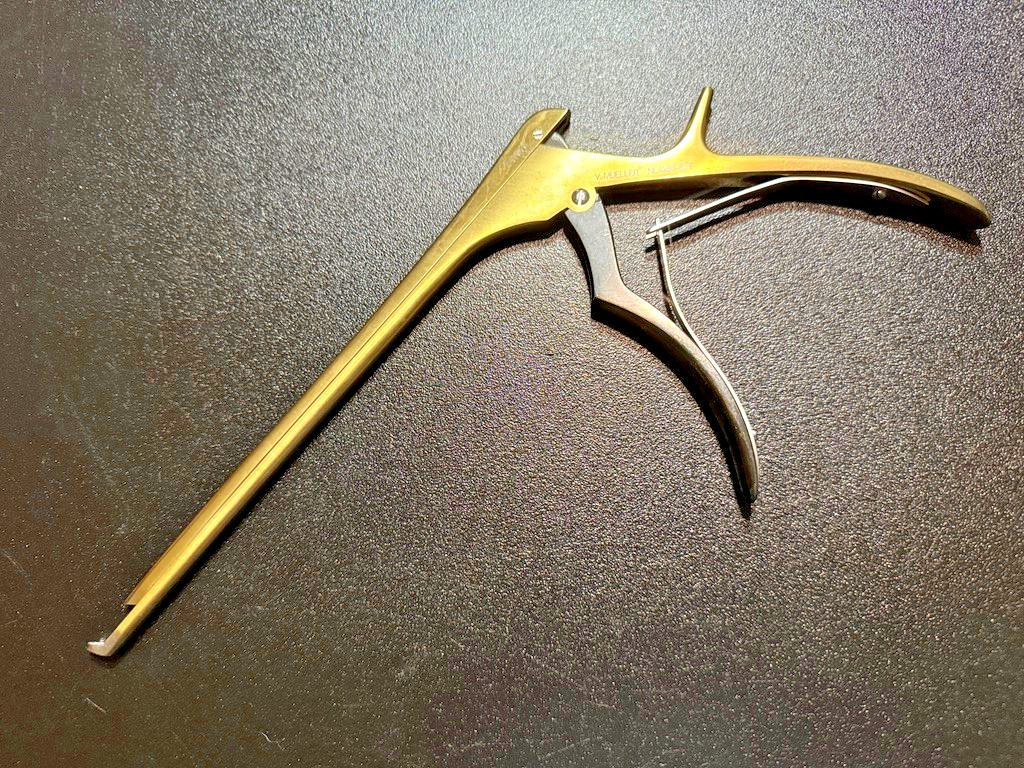 V. Mueller NL4255-85T T-Coat Micro-Handle Kerrison Rongeur, 40°, 5mm, 8″