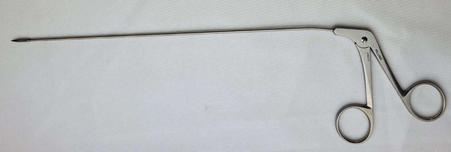 Pilling 506475 Jako-Kleinsasser Micro-Laryngeal Grasping Forceps, Curved Left