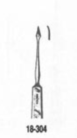Miltex Walter Corneal Spud, Curved 4mm Blade Foreign Body Removal Ophthalmolgy