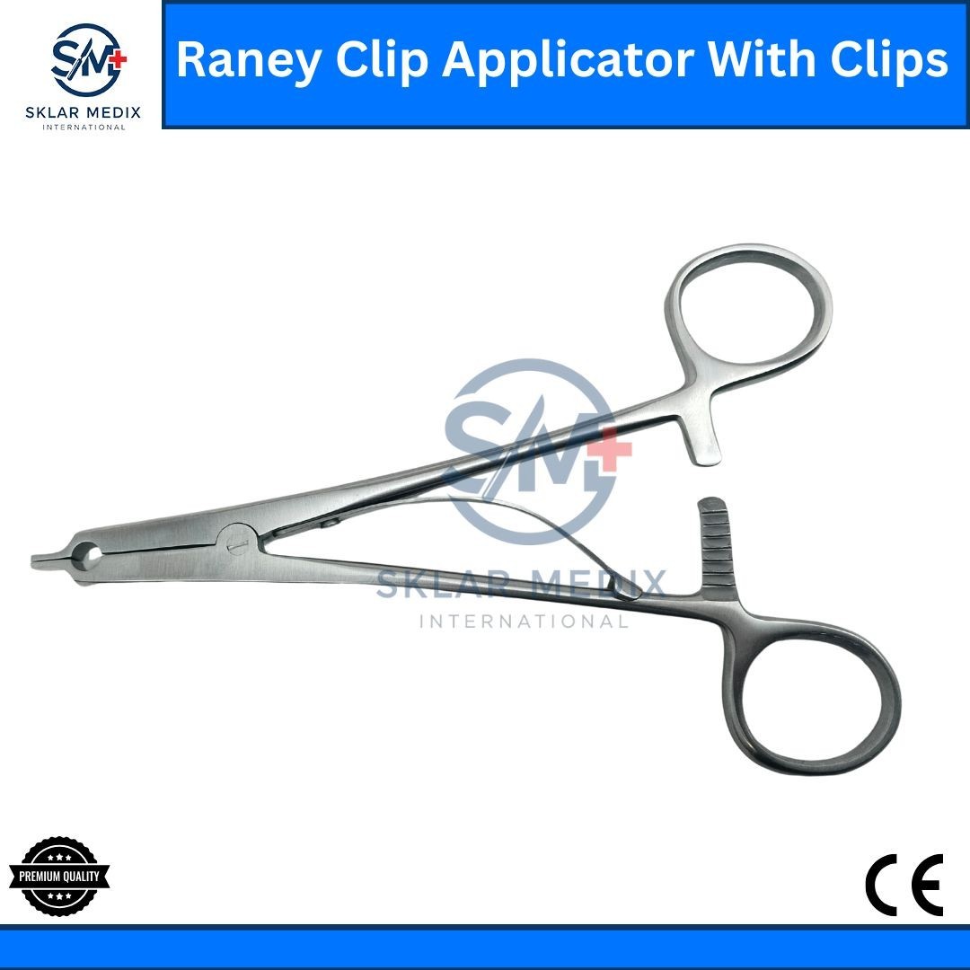 Raney Scalp Clip Applicator 30 Pcs Titanium Coated Clips Surgical Instrument Set