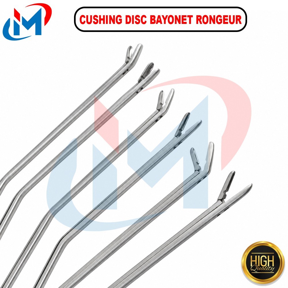Cushing Disc Rongeur Bayonet Forceps Straight and Up 2,4 mm 6 PCs Set