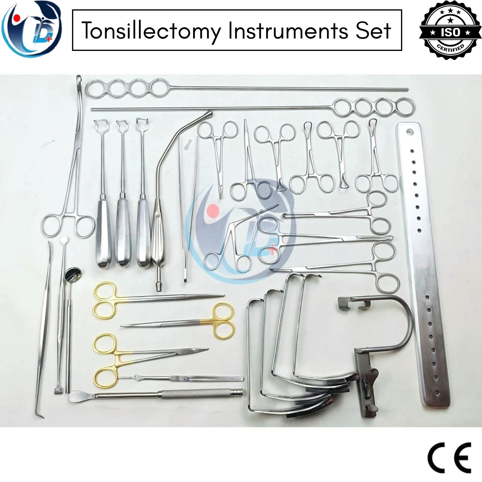 Tonsillectomy and Adenoidectomy 30 pcs kit Surgical Instruments Set with Box